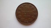 10 пенни 1917 года Николай II.Царская Финляндия. Вензель! Не частая!!!