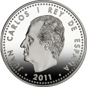 Юбилейные 10 Евро,  год России в Испания 2011г. серебро 925 пр.