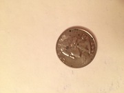 Монета Liberty 1997 Quarter dollar (монета-перевертыш)
